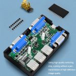 FJGEAR FJ-201UK 2 In 1 Out KVM-Umschalter mit Desktop-Controller mit Kabel, FJ-201UK – Bild 3