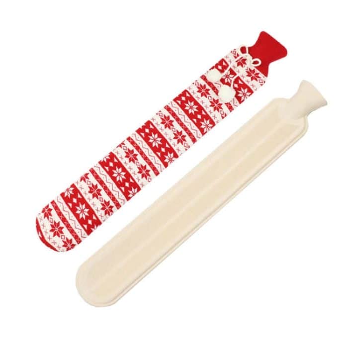 TBD0602949703.jpg Multifunktionale wassergefüllte Gummi-Wärmbeutel mit langen Streifen, 2 l, Spezifikation: Rote Schneeflocke – Bild 1