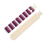 Multifunktionale wassergefüllte Gummi-Wärmbeutel mit langen Streifen, 2 l, Spezifikation: Lila Rhombus