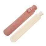 Multifunktionale, wassergefüllte Gummi-Wärmbeutel mit langen Streifen, 2 l, Spezifikation: rosafarbene Lammwolle