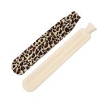 Multifunktionale wassergefüllte Gummi-Wärmbeutel mit langen Streifen, 2 l, Spezifikation: Beige Leopard