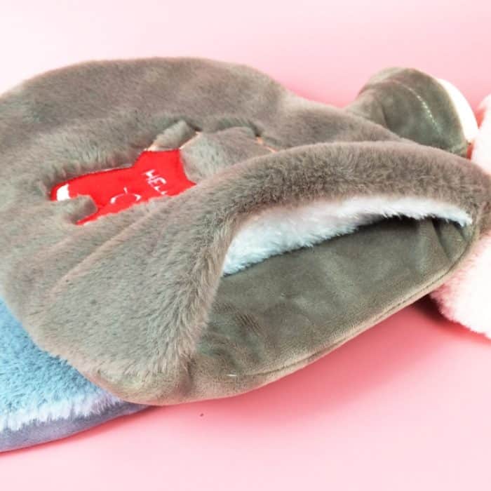 0688 Handsteckbare, wassergefüllte Warmwasserbeutel aus PVC-Plüsch – Bild 4