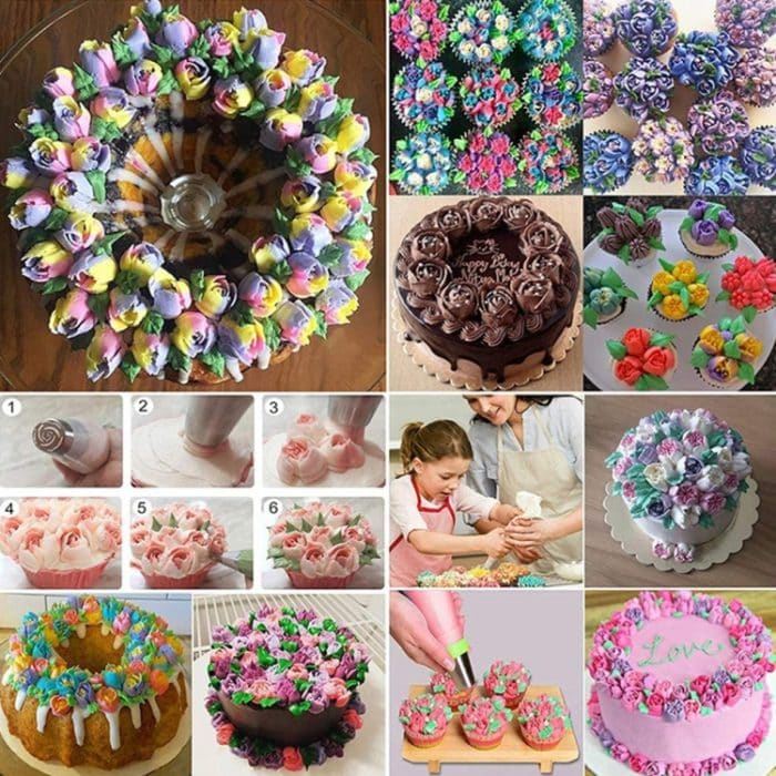 Edelstahl-Laminierdüsen-Set, Kuchen-DIY-Laminierdüsen-Set, Backwerkzeuge, 7PCS/Set, 8PCS/Set, 9PCS/Set, 10PCS/Set, 11PCS/Set, 12PCS/Set, 14PCS/Set, 128PCS/Set – Bild 6