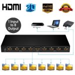 FJGEAR SM4K108 8 Ports HDMI Splitter 4K HD Audio Und Video Splitter EU Stecker