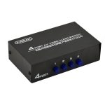 FJGEAR FJ-401AV Lotus Head Interface 4-Wege AV Audio- und Video-Umschalter, FJ-401AV