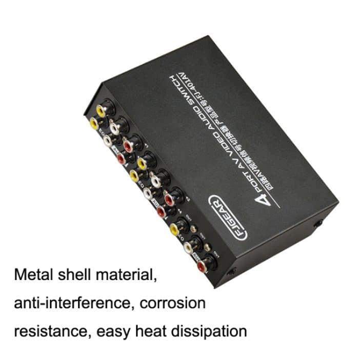 FJGEAR FJ-401AV Lotus Head Interface 4-Wege AV Audio- und Video-Umschalter, FJ-401AV – Bild 4