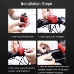 2-in-1-Fahrradklingel, wiederaufladbar, wasserdicht, hohe Dezibel-Klingel mit Highlight-Licht, Black, Red, Blue – Bild 5