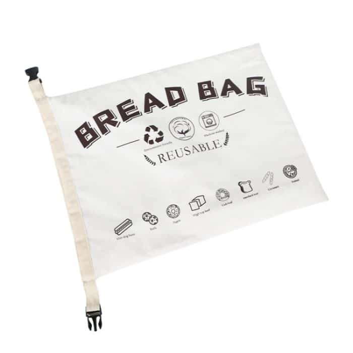 TBD0602969701A.jpg Baumwoll-TPU-Brotbeutel mit wiederverwendbarer Aufbewahrungstasche mit Verschluss, Bread Bag White, Bread Bag Beige – Bild 1