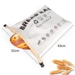 Baumwoll-TPU-Brotbeutel mit wiederverwendbarer Aufbewahrungstasche mit Verschluss, Bread Bag White, Bread Bag Beige – Bild 2