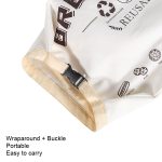 Baumwoll-TPU-Brotbeutel mit wiederverwendbarer Aufbewahrungstasche mit Verschluss, Bread Bag White, Bread Bag Beige – Bild 3