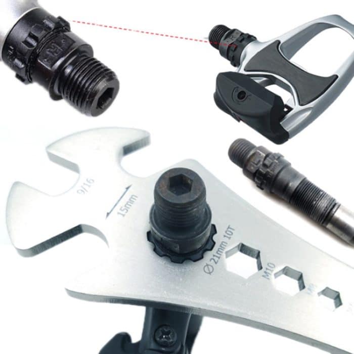 BIKERRSAY Multifunktionaler verlängerter Fahrradpedalschlüssel, BT034S – Bild 5