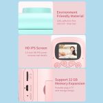 A18 HD-druckbare Cartoon-Kinder-Digitalkamera mit rotierendem Objektiv, Spezifikationen:, Pink, Pink+16G, Pink+32G, Blue, Blue+16G, Blue+32G – Bild 5
