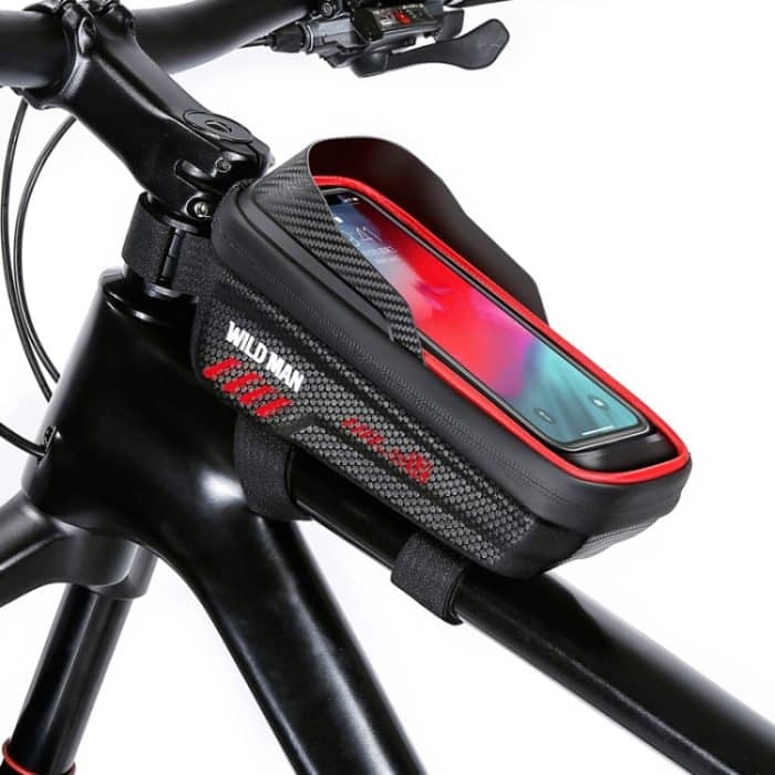 WILD MAN E12 1L EVA-Hartschalen-Mountainbike-wasserdichte und verschleißfeste Vorderträgertasche, E12 (Red), E12 (Black) – Bild 2