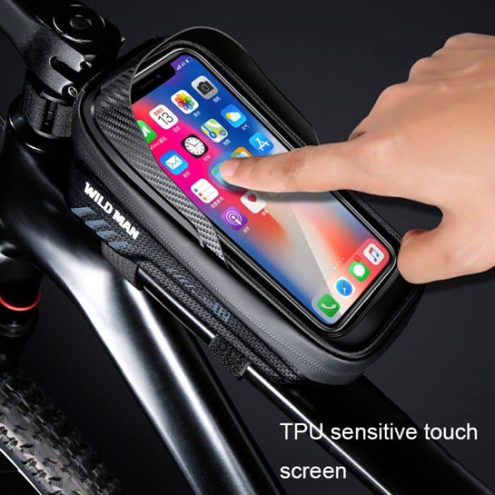 WILD MAN E12 1L EVA-Hartschalen-Mountainbike-wasserdichte und verschleißfeste Vorderträgertasche, E12 (Red), E12 (Black) – Bild 5