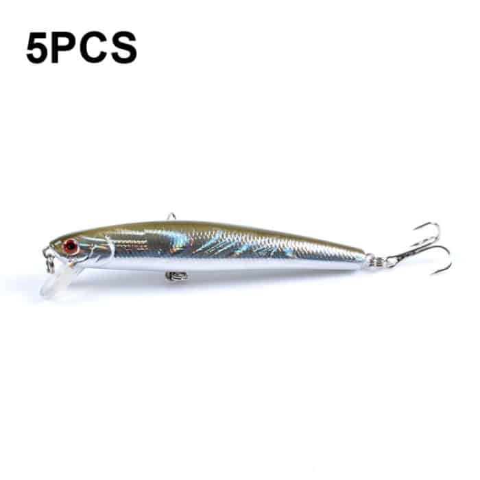 5 Stück M0205 9,6 cm/9,8 g Minnow Bionic Kunstköder Kunststoff schwimmender harter Köder, M0205 1, M0205 2, M0205 3, M0205 4, M0205 5 – Bild 1