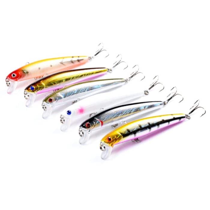 5 Stück M0205 9,6 cm/9,8 g Minnow Bionic Kunstköder Kunststoff schwimmender harter Köder, M0205 1, M0205 2, M0205 3, M0205 4, M0205 5 – Bild 4