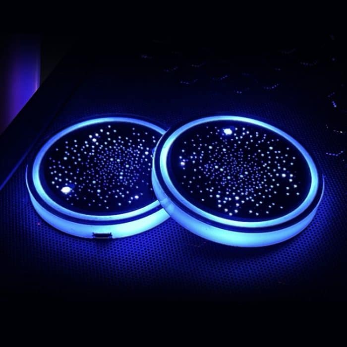 1 Paar Automotive LED bunte leuchtende Wasserachterbahn Acryl Auto Tasse Tank Atmosphäre Lampe, Star Model – Bild 1