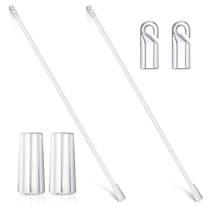 5PCS Jalousien Acryl Transparent Rod Move Light Rod mit Hakengriff, Größe:, 12 Inch Acrylic Transparent Rod, 17 Inch Acrylic Transparent Rod, 24 Inch Acrylic Transparent Rod – Bild 2