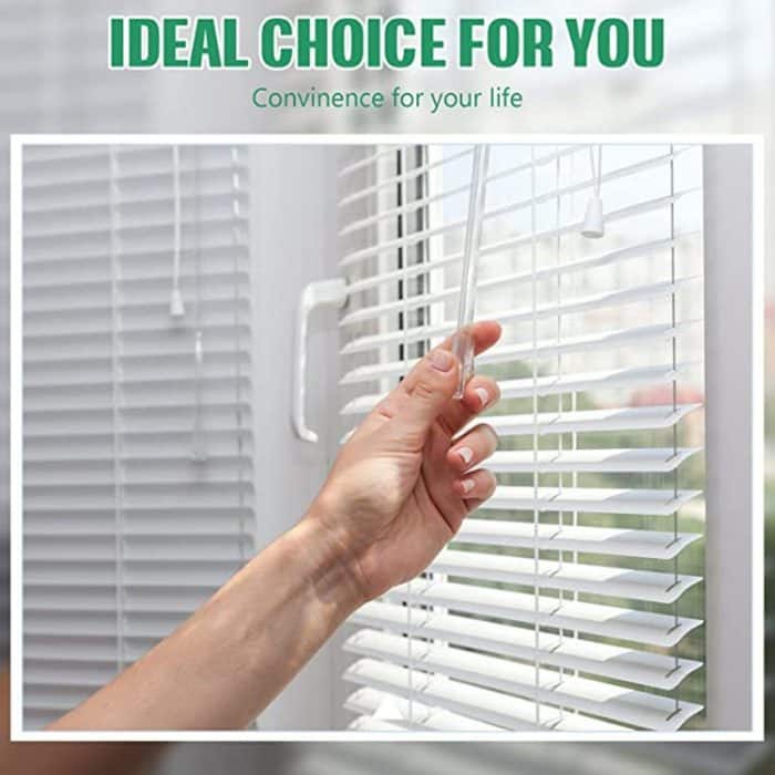 5PCS Jalousien Acryl Transparent Rod Move Light Rod mit Hakengriff, Größe:, 12 Inch Acrylic Transparent Rod, 17 Inch Acrylic Transparent Rod, 24 Inch Acrylic Transparent Rod – Bild 5