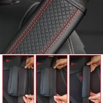 Geprägter Schulterschutz für Autositzgurte aus Faserleder, 6.5X23cm – Bild 5