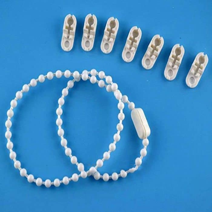Shutter Jalousien Vorhangzubehör 4,5 x 6 mm Mirabilis-Perlen, 2PCS 10m Bead Chain White Beads – Bild 2