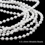 Shutter Jalousien Vorhangzubehör 4,5 x 6 mm Mirabilis-Perlen, 2PCS 10m Bead Chain White Beads – Bild 3
