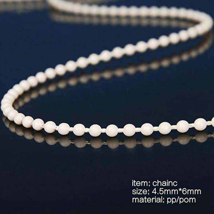 Shutter Jalousien Vorhangzubehör 4,5 x 6 mm Mirabilis-Perlen, 2PCS 10m Bead Chain White Beads – Bild 4