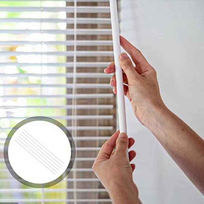 TBD0602995901.jpg Jalousienstange, verstellbare Lichtleiste mit Hakengriff, 12 Inch Aluminum Alloy Rotary Rod – Bild 1