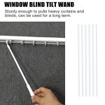 Jalousienstange, verstellbare Lichtleiste mit Hakengriff, 12 Inch Aluminum Alloy Rotary Rod – Bild 5