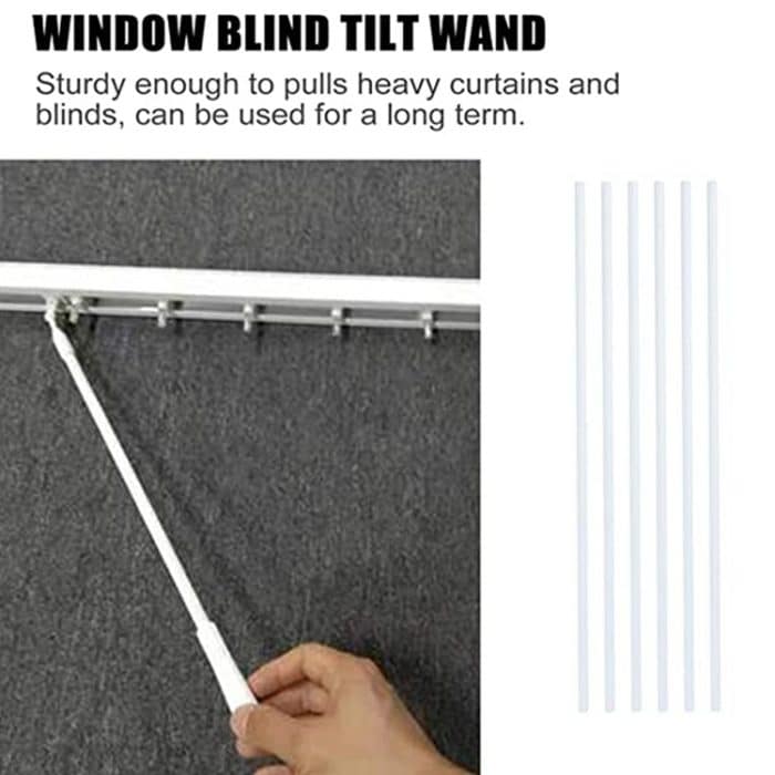 Jalousienstange, verstellbare Lichtleiste mit Hakengriff, 12 Inch Aluminum Alloy Rotary Rod – Bild 5