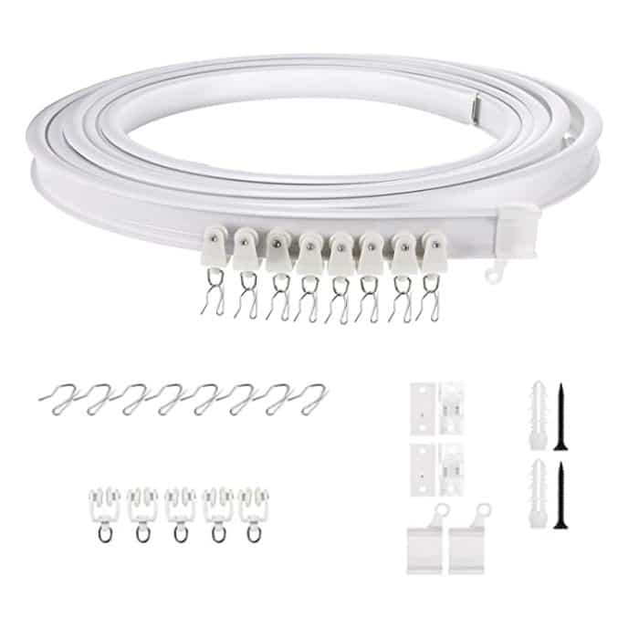 TBD0602996301.jpg Modellstahlschienen-Set, flexible Silent-Gleitschienenschiene mit Haken, Größe:, 1m, 2m, 3m, 4m – Bild 1