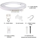 Modellstahlschienen-Set, flexible Silent-Gleitschienenschiene mit Haken, Größe:, 1m, 2m, 3m, 4m – Bild 6