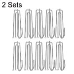 2 Sets Vier-Klauen-Haken-Set für Vorhang-Ersatzhaken, 2 Sets Four Claw Hook