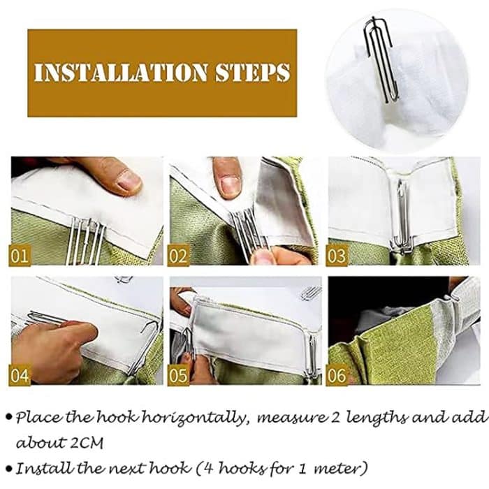 2 Sets Vier-Klauen-Haken-Set für Vorhang-Ersatzhaken, 2 Sets Four Claw Hook – Bild 6