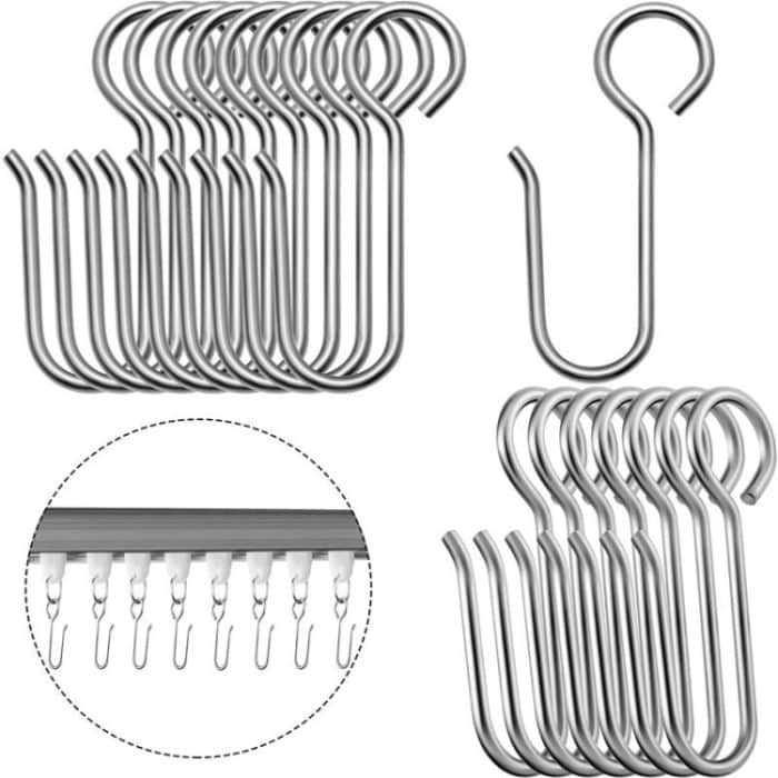 Set Vorhang-Zubehör für einfache Ersatzhaken, 20PCS Metal Hook – Bild 2
