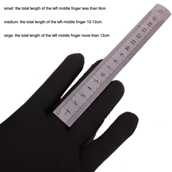 2 Stück Anfänger-Gitarren-Übungshandschuh aus Nylon, verschleißfest, rutschfest, für die linke Hand, Größe:, Small, Medium, Large – Bild 4
