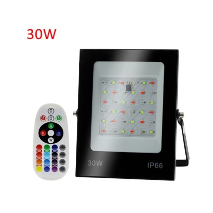 Buntes RGB-Wechsel-LED-Flutlicht mit Fernbedienung, 30W, 50W, 100W, 200W