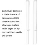 1 Paar PJ1226 Music Spectrum Clipplane Tabulatur-Clip Musik-Song-Clip, Transparent – Bild 2