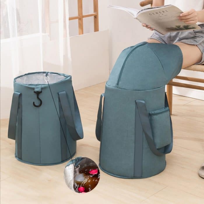 Faltbarer Fußbadeeimer, Knie-Fußwanne, tragbare Badetasche für Reisen, Camping – Bild 2