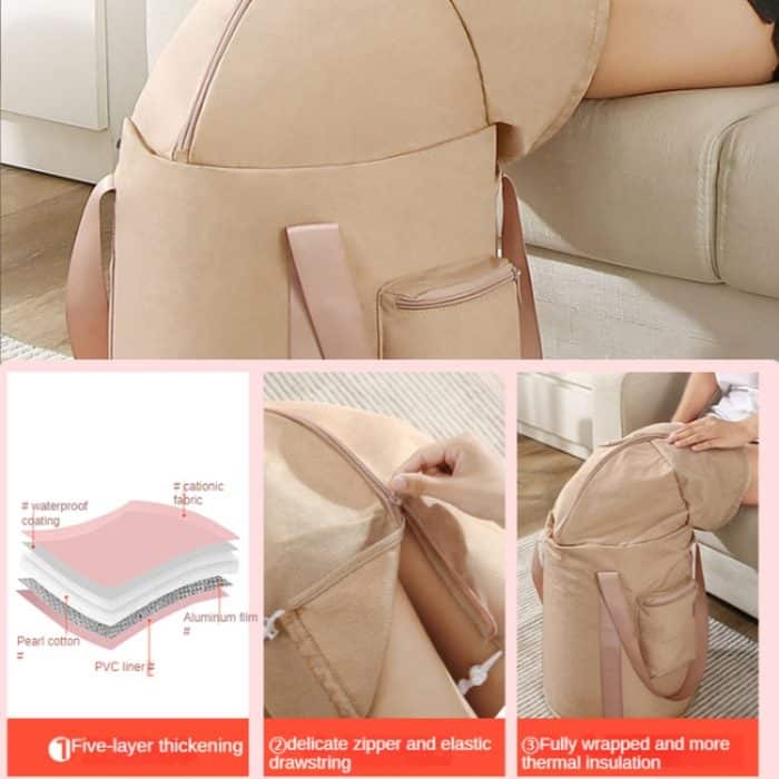 Faltbarer Fußbadeeimer, Knie-Fußwanne, tragbare Badetasche für Reisen, Camping – Bild 3