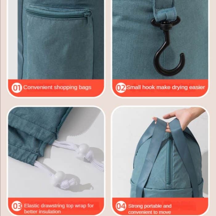 Faltbarer Fußbadeeimer, Knie-Fußwanne, tragbare Badetasche für Reisen, Camping – Bild 4