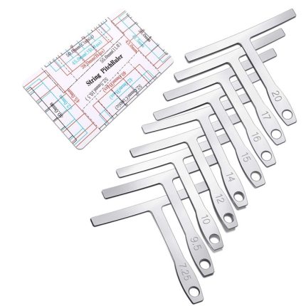 Gitarren-Reparatur-Messlineal-Werkzeuge, T -Type Guitar Ruler+String High Ruler, Guitar Gap Ruler, 4 PCS/ Set Guitar With Teeth Ruler