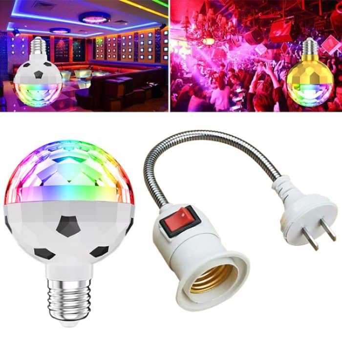 ZQMQD-001 6 LEDs Buntes rotierendes Licht Home Magic Ball Atmosphärenlicht, Spezifikation:, Black White, Gold, Red, Full Red Light, White+Universal Holder, White+Insert Holder, Gold+Universal Holder, Gold+Insert Holder, Red+Universal Holder... – Bild 1