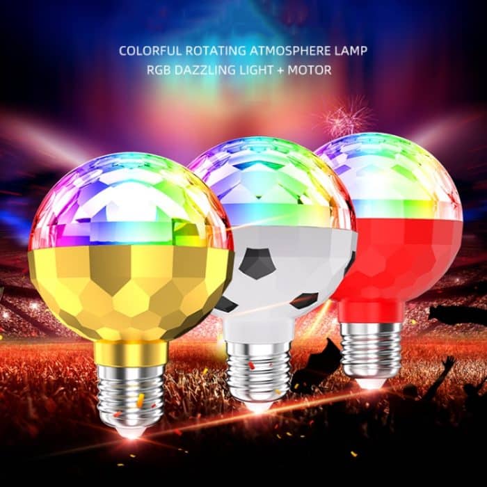 ZQMQD-001 6 LEDs Buntes rotierendes Licht Home Magic Ball Atmosphärenlicht, Spezifikation:, Black White, Gold, Red, Full Red Light, White+Universal Holder, White+Insert Holder, Gold+Universal Holder, Gold+Insert Holder, Red+Universal Holder... – Bild 6