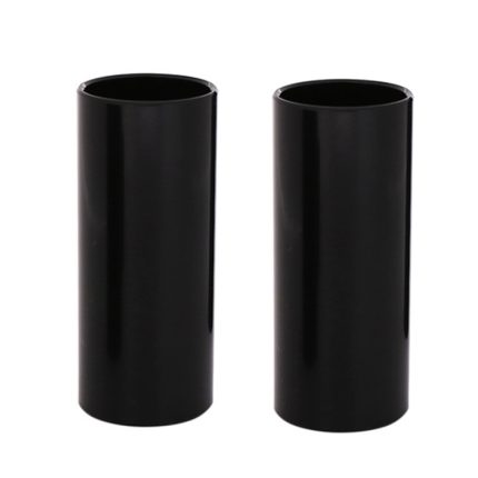 2PCS Edelstahl-Gitarren-Gleitrohr-Folk-Gleitblock, 60mm(Black), 70mm(Black)