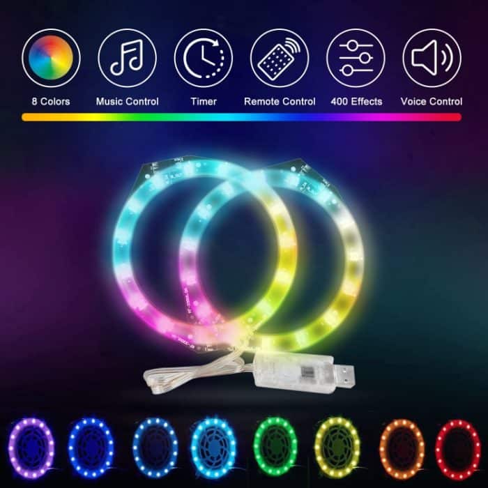 Für PS5 RGB Lights Strips 8 Farben Mehrere Dekorations-LED-Leuchten mit Fernbedienung – Bild 3