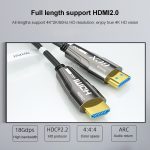 HDMI 2.0-Stecker auf HDMI 2.0-Stecker, aktives optisches 4K-HD-Kabel, Kabellänge:, 1.8m(Grey), 3m(Grey), 5m(Grey), 8m(Grey), 10m(Grey), 15m(Grey), 20m(Grey), 25m(Grey), 30m(Grey), 35m(Grey), 40m(Grey), 45m(Grey), 50m(Grey), 60m(Grey), 70m(Grey), 80m(Gr... – Bild 3