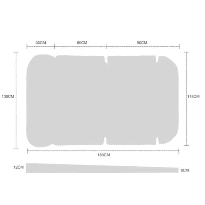 ZQ-418 SUV-Heckkoffer-aufblasbares Bettkissen-Reise-Universal-Luftbett, Blue Black, Dark Green – Bild 2