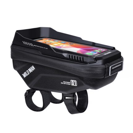 WILD MAN XT1 1L Fahrrad EVA Hartschale Handy Touchscreen Lenkertasche, XT1(Twill), XT1(Solar)