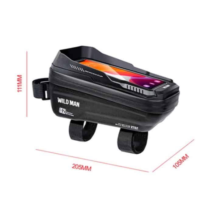 WILD MAN XT2 1L Fahrrad-EVA-Hartschale, wasserdichte Handy-Touchscreen-Beam-Tasche, XT2(Twill), XT2(Solar) – Bild 3